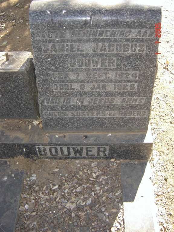 BOUWER Daniel Jacobus 1924-1925