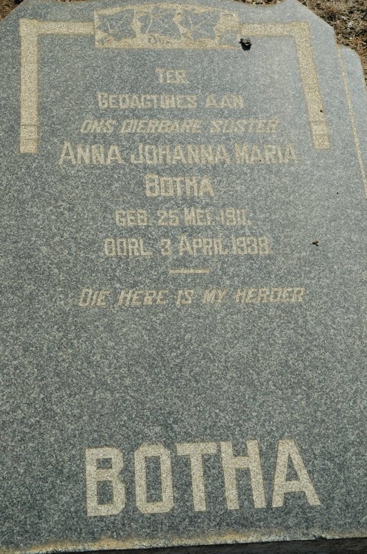BOTHA Anna Johanna Maria 1911-1938