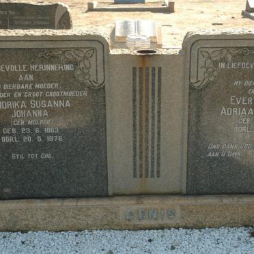 GENIS Evert Jacobus Adriaan, de 1876-1944 :: VAN STADEN Hendrika Susanna Johanna nee GENIS born MULDER 1883-1976