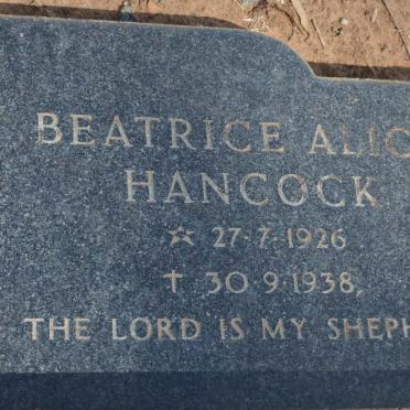 HANCOCK Beatrice Alice 1926-1938