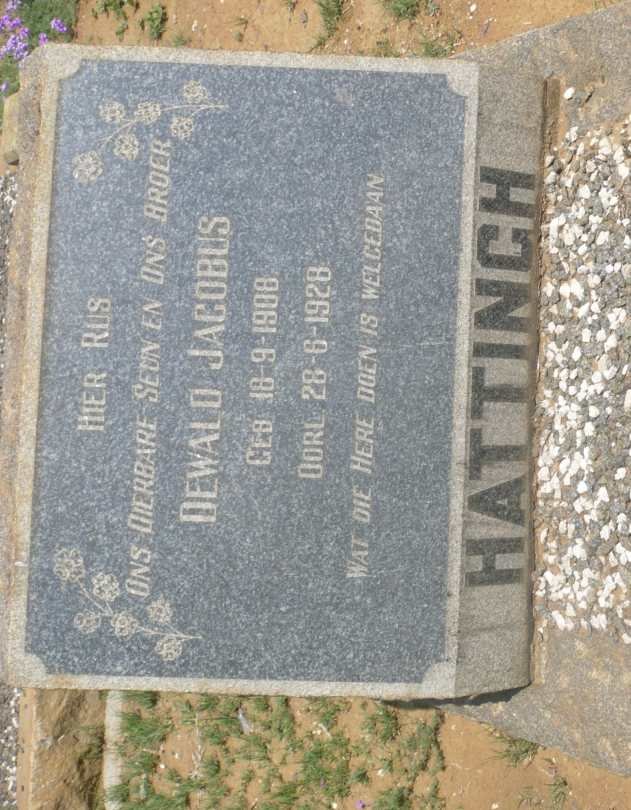 HATTINGH Dewald 1908-1928