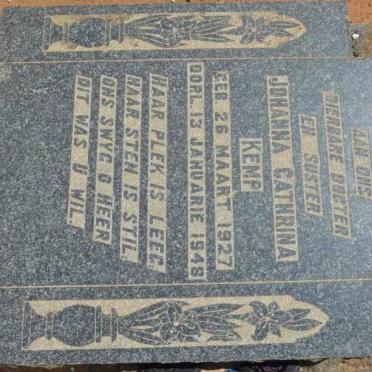 KEMP Johanna Cathrina 1927-1948