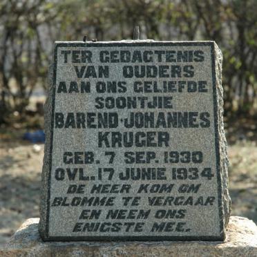 KRUGER Barend Johannes 1930-1934