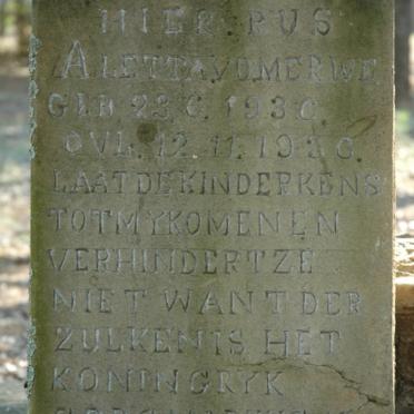 MERWE Aletta, v.d. 1930-1930