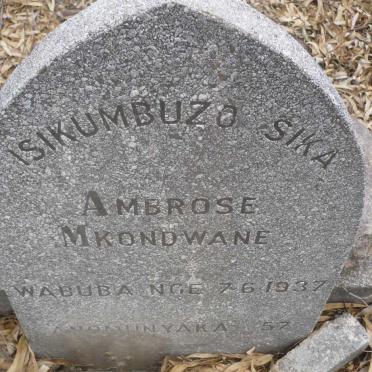MKONDWANE Ambrose -1937