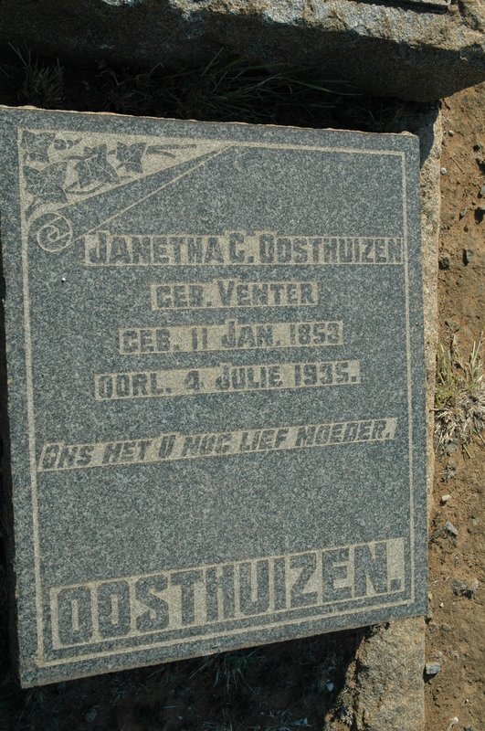OOSTHUIZEN Janetha C. nee VENTER 1853-1935