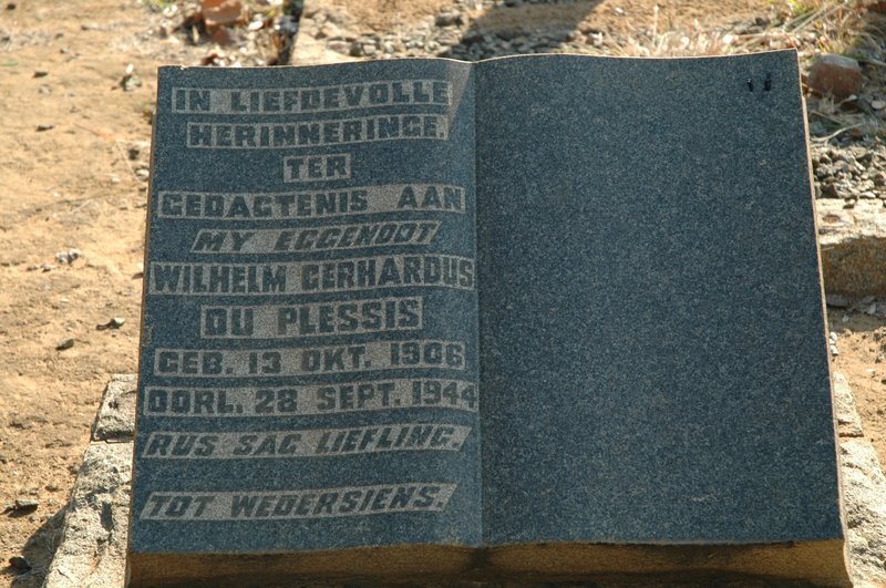 PLESSIS Wilhelm Gerhardus, du 1906-1944