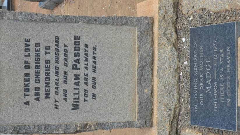 PASCOE William &amp; Madge 1906-1977