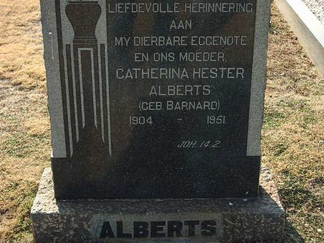 ALBERTS Catherina Hester nee BARNARD 1904-1951