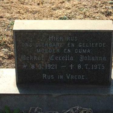 BEKKER Cecelia Johanna 1921-1975