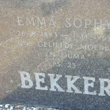 BEKKER Emma Sophy 1883-1969