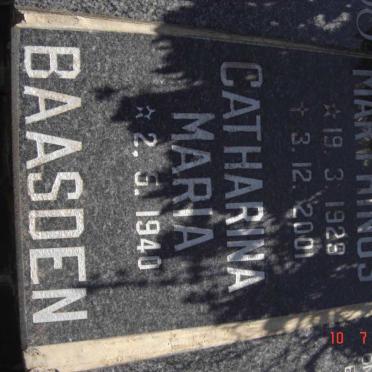 BAASDEN Johannes Marthinus 1929-2001 &amp; Catharina Maria 1940-