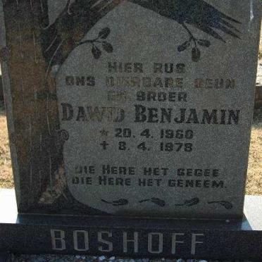 BOSHOFF Dawid Benjamin 1960-1978