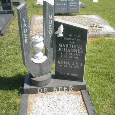 BEER Martiens Johannes, de 1930-1991 &amp; Anna J.H.J. 1938-