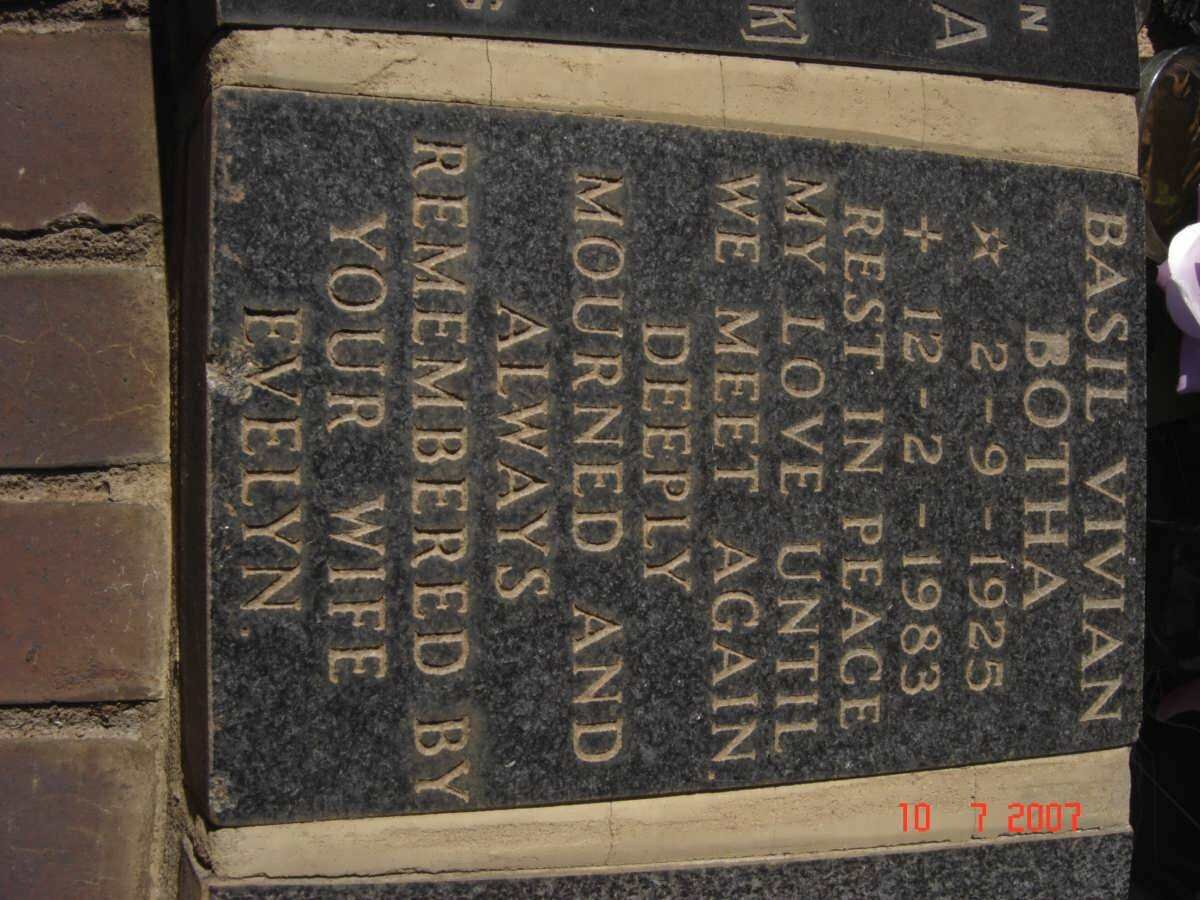 BOTHA Basil Vivian 1925-1983