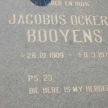 BOOYENS Jacobus Ockert 1909-1975