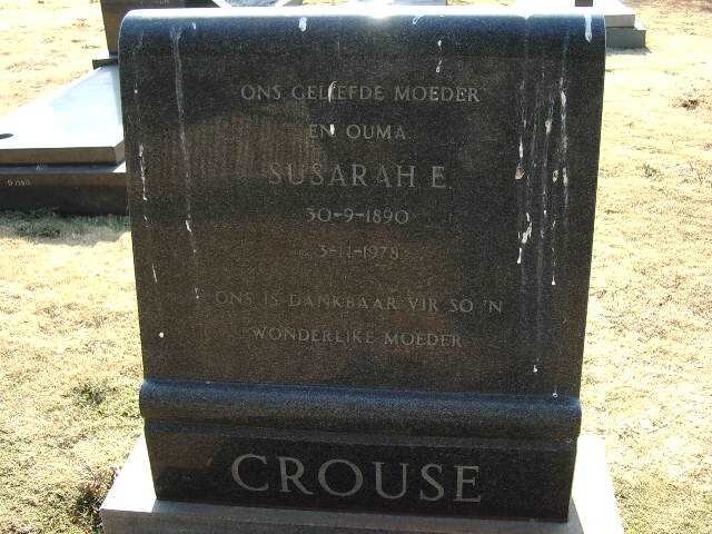 CROUSE Susarah E. 1890-1978