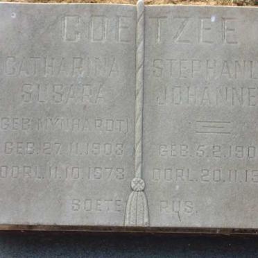 COETZEE Stephanus Johannes 1900-1974 &amp; Catharina Susara MYNHARDT 1903-1973