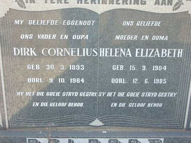 DELPORT Dirk Cornelius 1893-1964 &amp; Helena Elizabeth 1904-1985