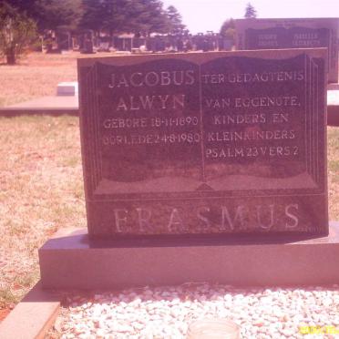 ERASMUS Jacobus Alwyn 1890-1980