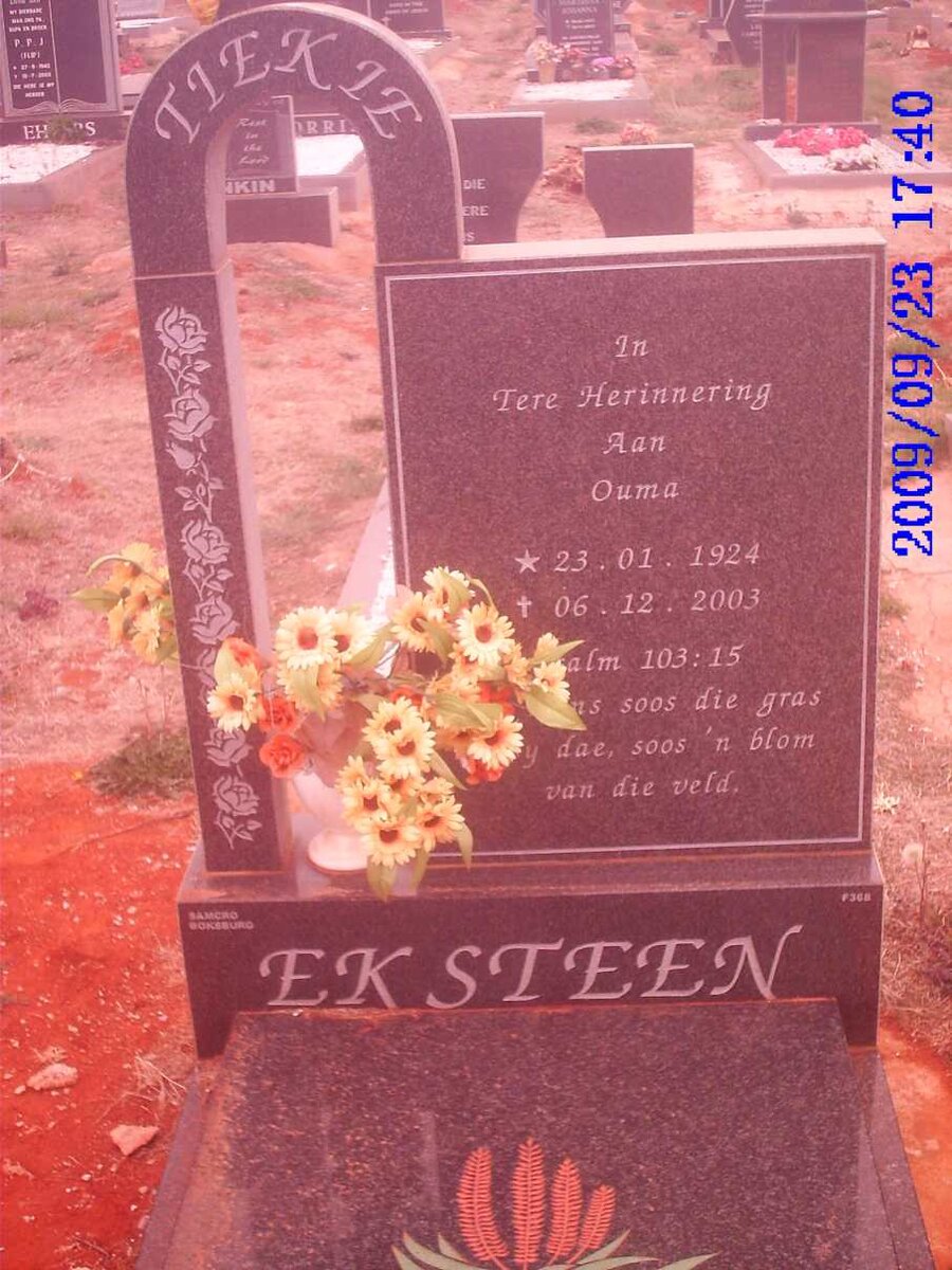EKSTEEN Tiekie 1924-2003