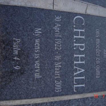 HALL C.H.P. 1922-2003