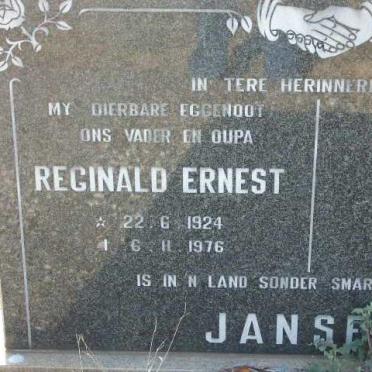 JANSEN Reginald Ernest 1924-1976