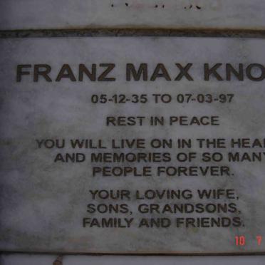 KNOOP Franz Max 1935-1997