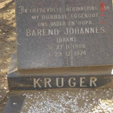 KRUGER Barend Johannes 1908-1974