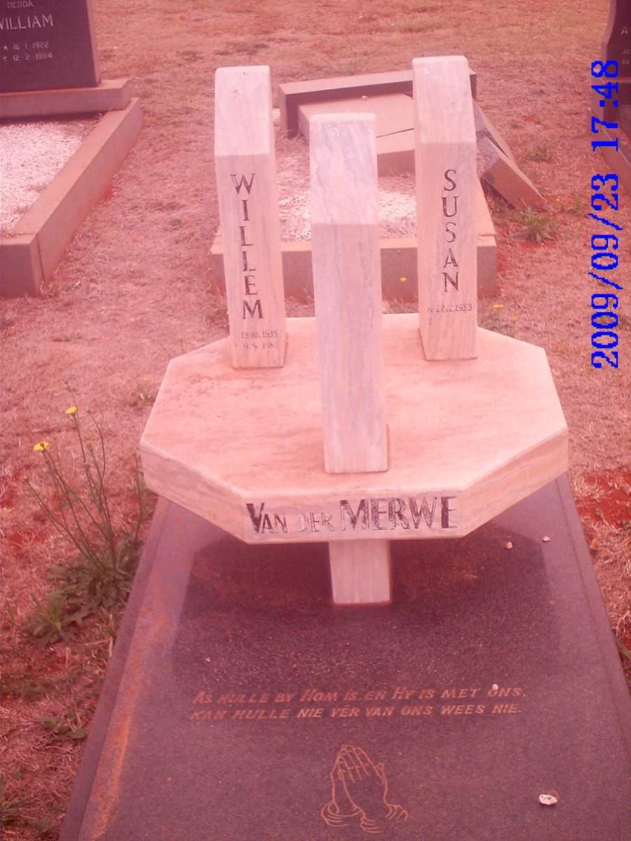 MERWE Willem, van der ?? &amp; Susan 1933-