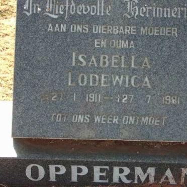 OPPERMAN Isabella Lodewica 1911-1981
