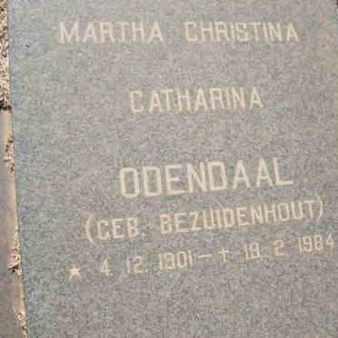 ODENDAAL Martha Christina Catharina geb. BEZUIDENHOUT 1901-1984