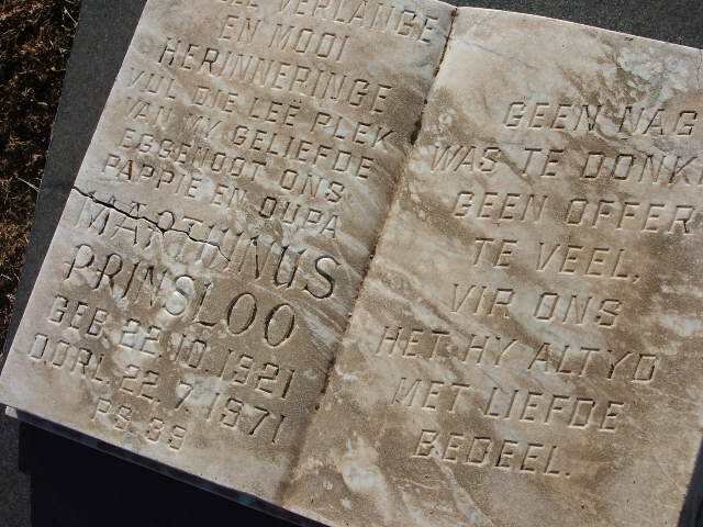 PRINSLOO Marthinus 1921-1971