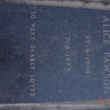 PAWSON Alice 1908-1975