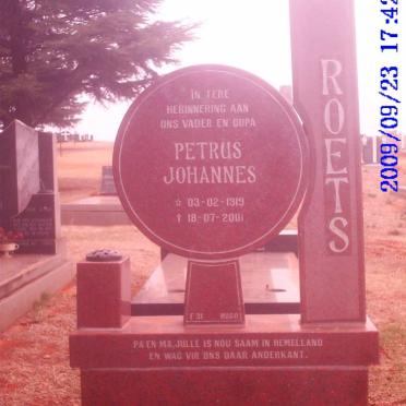 ROETS Petrus Johannes 1919-2001