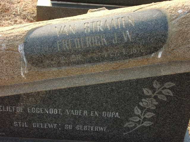 STRAATEN Frederick J.W., van
