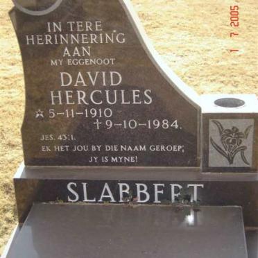 SLABBERT David Hercules 1910-1984