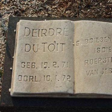 TOIT Deirdre, du [19]71-[19]72