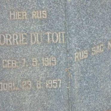 TOIT Corrie, du 1919-1957