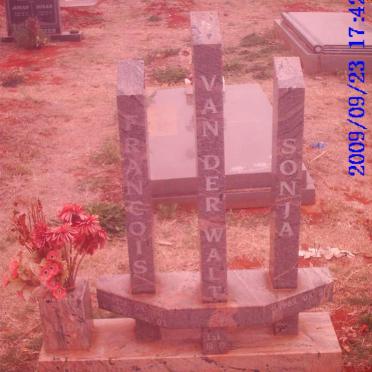 WALT Francois, van der 19??-2002 &amp; Sonia 1963-