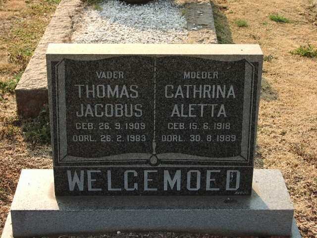 WELGEMOED Thomas Jacobus 1909-1983 &amp; Cathrina Aletta 1918-1989