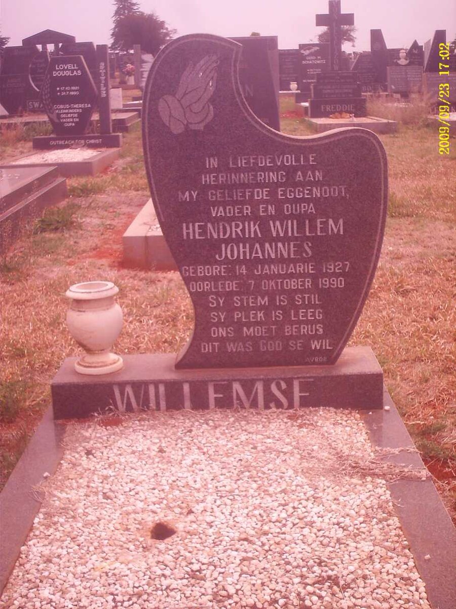 WILLEMSE Hendrik Willem Johannes 1927-1990