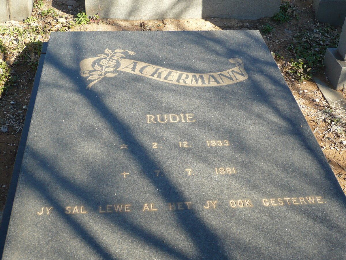 ACKERMANN Rudie 1933-1981