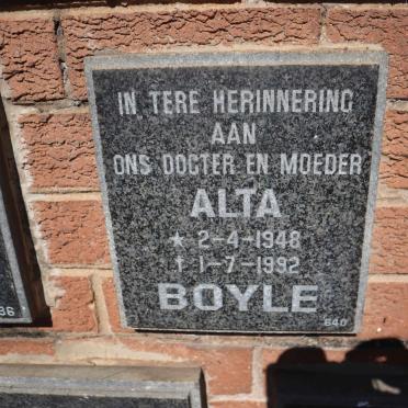 BOYLE Alta 1948-1992