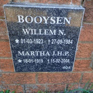 BOOYSEN Willem N. 1923-1984 &amp; Martha J.H.P. 1919-2008