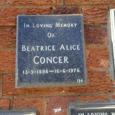 CONCER Beatrice Alice 1898-1976