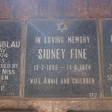 FINE Sidney 1888-1974