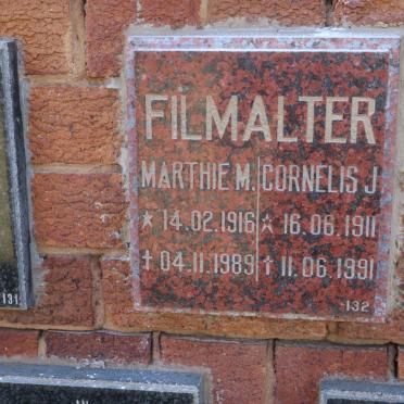 FILMALTER Cornelis J. 1911-1991 &amp; Marthie M. 1916-1989