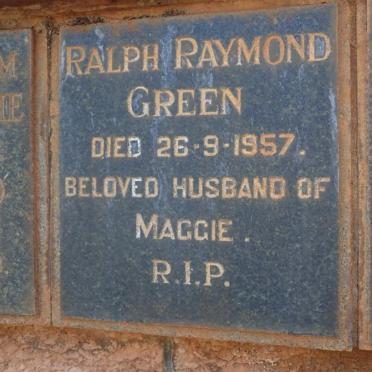 GREEN Ralph Raymond -1957