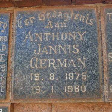 GERMAN Anthony Jannis 1875-1960